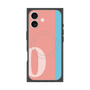 プレミアムスクエアケース with MagSafe［ オリジナル - initial color line - O pink ］