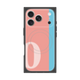 プレミアムスクエアケース with MagSafe［ オリジナル - initial color line - O pink ］