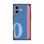プレミアムスクエアケース with MagSafe［ オリジナル - initial color line - O blue ］