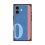 プレミアムスクエアケース with MagSafe［ オリジナル - initial color line - O blue ］