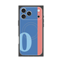 プレミアムスクエアケース with MagSafe［ オリジナル - initial color line - O blue ］