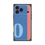 プレミアムスクエアケース with MagSafe［ オリジナル - initial color line - O blue ］