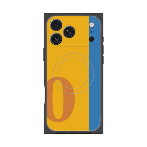 プレミアムスクエアケース with MagSafe［ オリジナル - initial color line - O orange ］