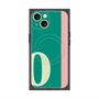 プレミアムスクエアケース with MagSafe［ オリジナル - initial color line - O green ］