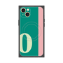 プレミアムスクエアケース with MagSafe［ オリジナル - initial color line - O green ］