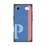 プレミアムスクエアケース with MagSafe［ オリジナル - initial color line - P blue ］
