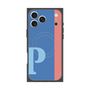 プレミアムスクエアケース with MagSafe［ オリジナル - initial color line - P blue ］