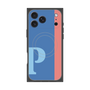 プレミアムスクエアケース with MagSafe［ オリジナル - initial color line - P blue ］
