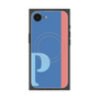 プレミアムスクエアケース with MagSafe［ オリジナル - initial color line - P blue ］