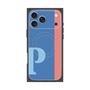プレミアムスクエアケース with MagSafe［ オリジナル - initial color line - P blue ］