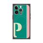 プレミアムスクエアケース with MagSafe［ オリジナル - initial color line - P green ］