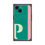 プレミアムスクエアケース with MagSafe［ オリジナル - initial color line - P green ］