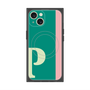 プレミアムスクエアケース with MagSafe［ オリジナル - initial color line - P green ］