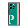 プレミアムスクエアケース with MagSafe［ オリジナル - initial color line - P green ］