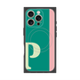 プレミアムスクエアケース with MagSafe［ オリジナル - initial color line - P green ］