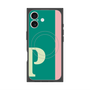プレミアムスクエアケース with MagSafe［ オリジナル - initial color line - P green ］