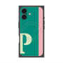プレミアムスクエアケース with MagSafe［ オリジナル - initial color line - P green ］