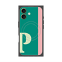 プレミアムスクエアケース with MagSafe［ オリジナル - initial color line - P green ］