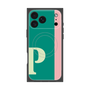 プレミアムスクエアケース with MagSafe［ オリジナル - initial color line - P green ］