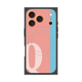 プレミアムスクエアケース with MagSafe［ オリジナル - initial color line - Q pink ］