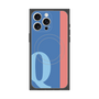プレミアムスクエアケース with MagSafe［ オリジナル - initial color line - Q blue ］