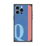 プレミアムスクエアケース with MagSafe［ オリジナル - initial color line - Q blue ］
