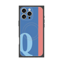 プレミアムスクエアケース with MagSafe［ オリジナル - initial color line - Q blue ］