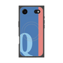 プレミアムスクエアケース with MagSafe［ オリジナル - initial color line - Q blue ］