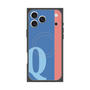プレミアムスクエアケース with MagSafe［ オリジナル - initial color line - Q blue ］