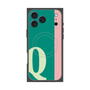 プレミアムスクエアケース with MagSafe［ オリジナル - initial color line - Q green ］