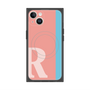 プレミアムスクエアケース with MagSafe［ オリジナル - initial color line - R pink ］
