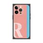 プレミアムスクエアケース with MagSafe［ オリジナル - initial color line - R pink ］