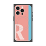 プレミアムスクエアケース with MagSafe［ オリジナル - initial color line - R pink ］