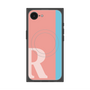 プレミアムスクエアケース with MagSafe［ オリジナル - initial color line - R pink ］