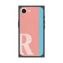 プレミアムスクエアケース with MagSafe［ オリジナル - initial color line - R pink ］