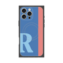プレミアムスクエアケース with MagSafe［ オリジナル - initial color line - R blue ］