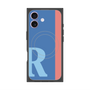 プレミアムスクエアケース with MagSafe［ オリジナル - initial color line - R blue ］
