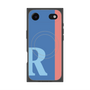 プレミアムスクエアケース with MagSafe［ オリジナル - initial color line - R blue ］