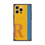 プレミアムスクエアケース with MagSafe［ オリジナル - initial color line - R orange ］