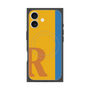 プレミアムスクエアケース with MagSafe［ オリジナル - initial color line - R orange ］