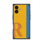プレミアムスクエアケース with MagSafe［ オリジナル - initial color line - R orange ］