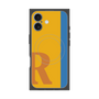 プレミアムスクエアケース with MagSafe［ オリジナル - initial color line - R orange ］