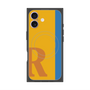 プレミアムスクエアケース with MagSafe［ オリジナル - initial color line - R orange ］