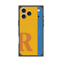 プレミアムスクエアケース with MagSafe［ オリジナル - initial color line - R orange ］