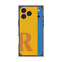 プレミアムスクエアケース with MagSafe［ オリジナル - initial color line - R orange ］