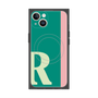 プレミアムスクエアケース with MagSafe［ オリジナル - initial color line - R green ］