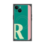 プレミアムスクエアケース with MagSafe［ オリジナル - initial color line - R green ］