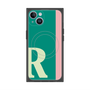 プレミアムスクエアケース with MagSafe［ オリジナル - initial color line - R green ］