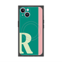 プレミアムスクエアケース with MagSafe［ オリジナル - initial color line - R green ］