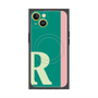 プレミアムスクエアケース with MagSafe［ オリジナル - initial color line - R green ］